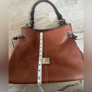 Dooney & Bourke purse Florentine leather twist sac shoulder bag, Brown